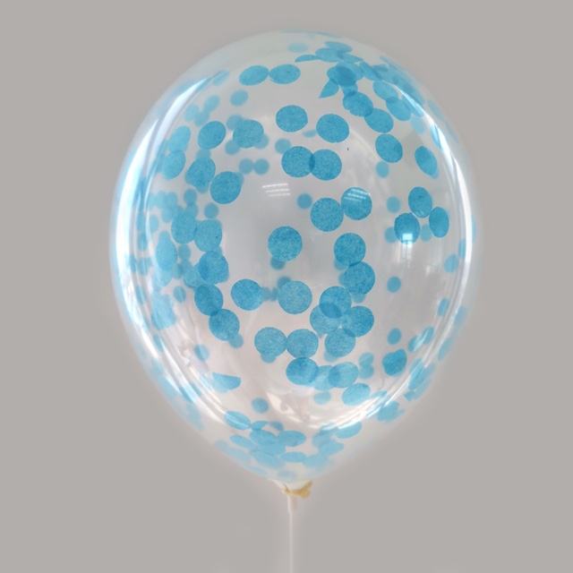 Blue Confetti Balloon