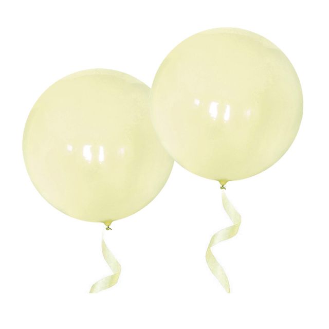 36 inch yellow pastel balloons