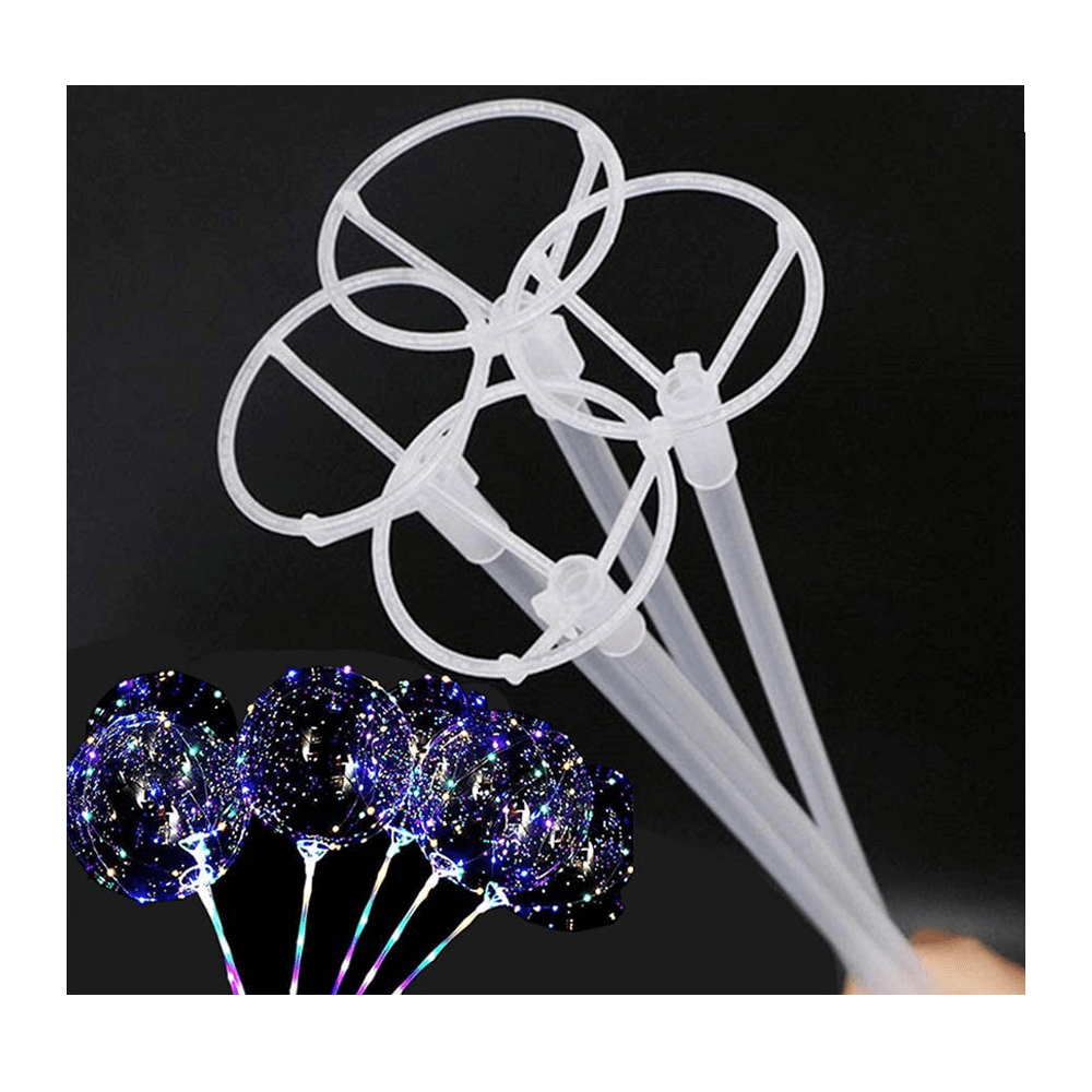 Led Bobo Light Up Hand Holder Balloon 70cm Clear Transparent Balloon Stick and Cup