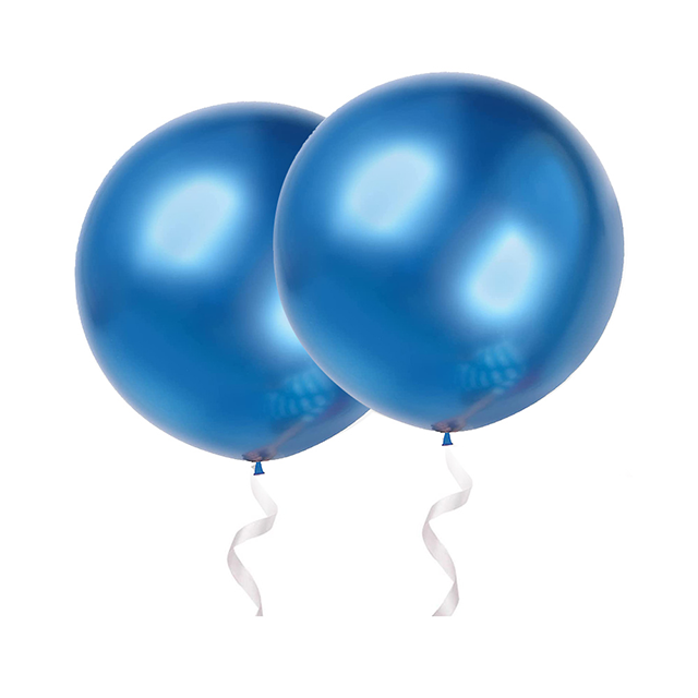 36 inch chrome blue balloon