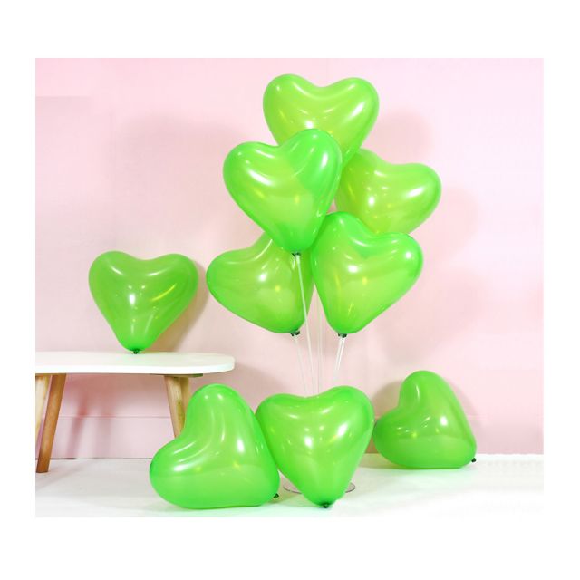Green heart balloon