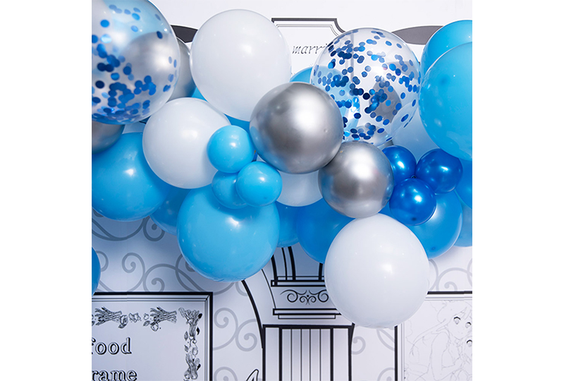 blue balloon garland set